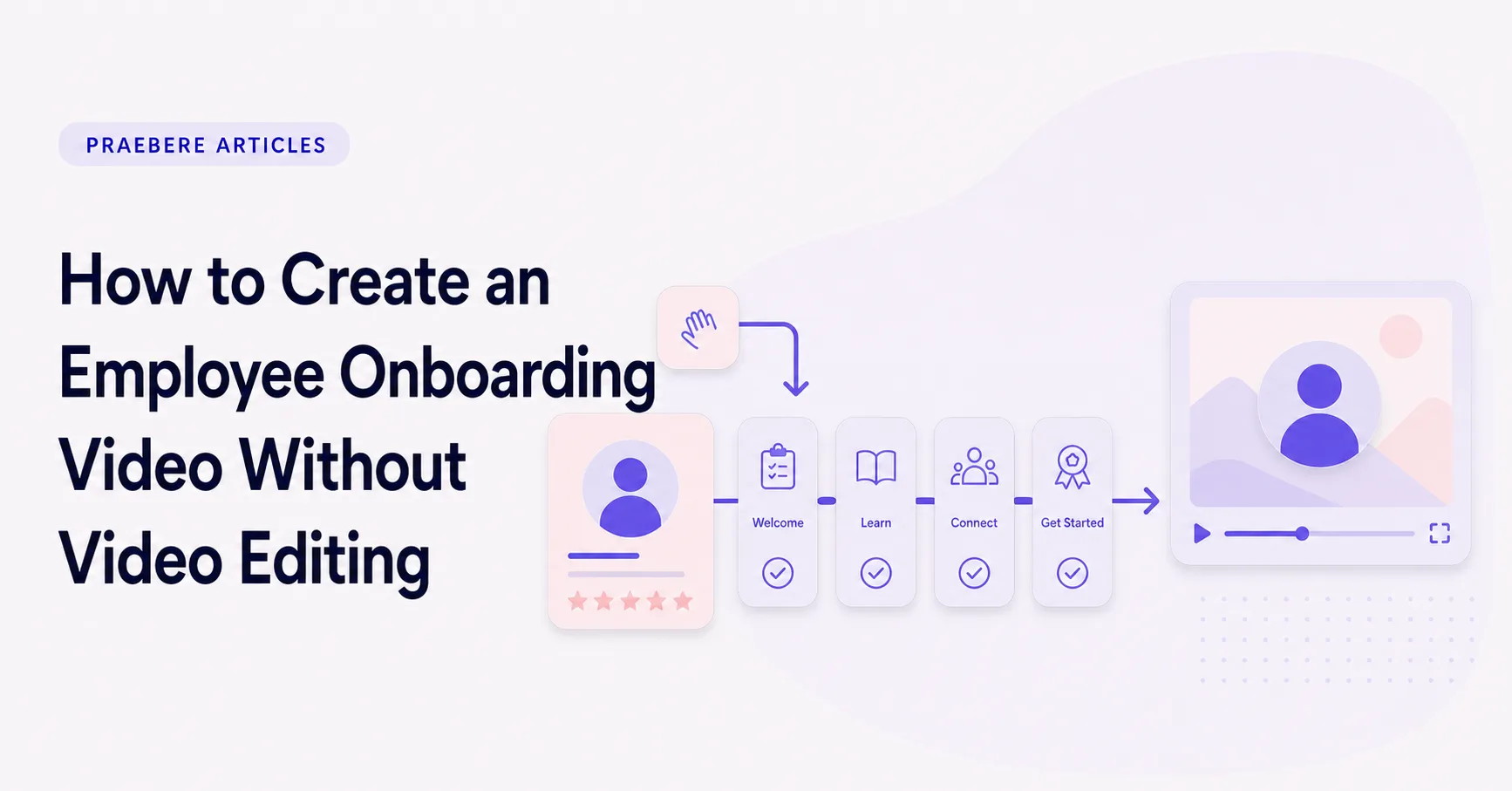Illustrated cover for How to Create an Employee Onboarding Video Without Video Editing