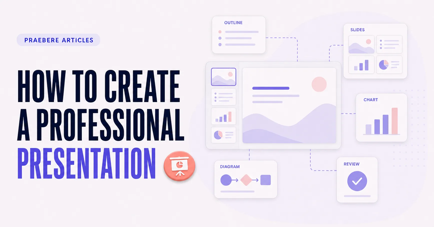 Illustrated cover for How to Create a Professional Presentation