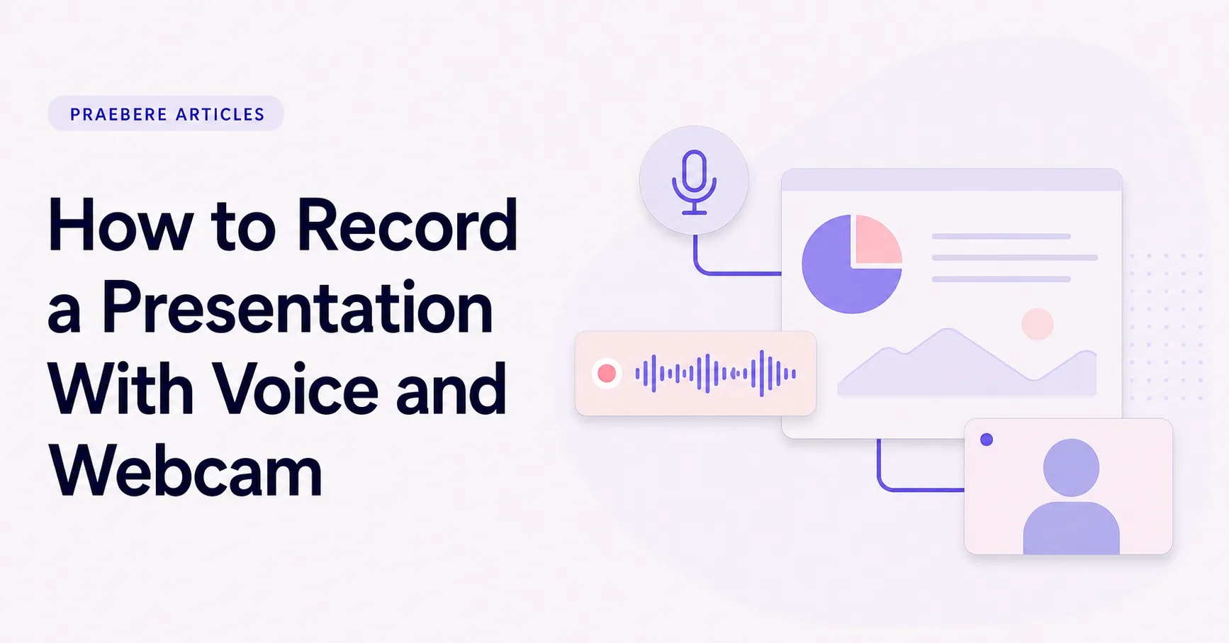 Illustrated cover for How to Record a Presentation With Voice and Webcam