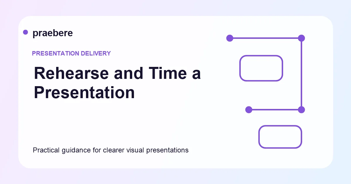 Illustrated cover for How to Rehearse and Time a Presentation Before You Deliver It