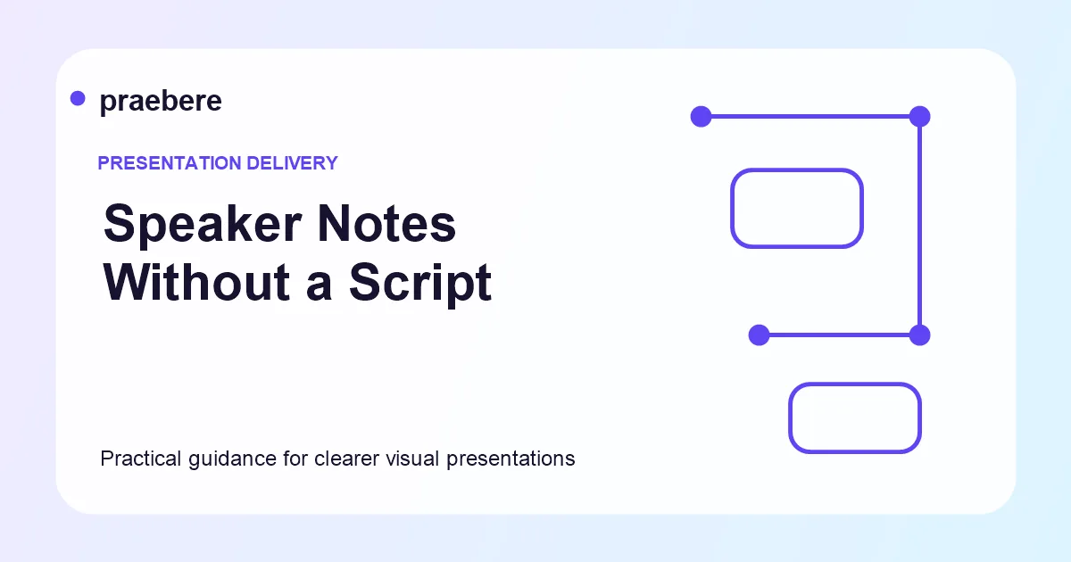 Illustrated cover for How to Write Speaker Notes Without Turning Them Into a Script