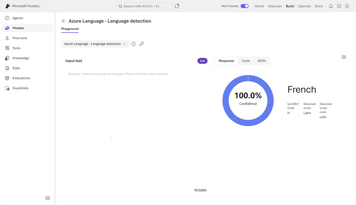 Original language-detection result from the exercise.
