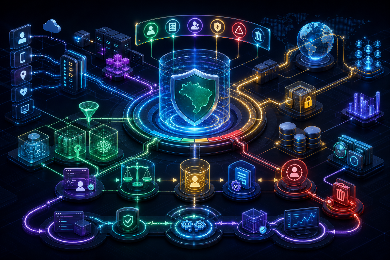 Personal data lifecycle protected by privacy, security, and governance controls