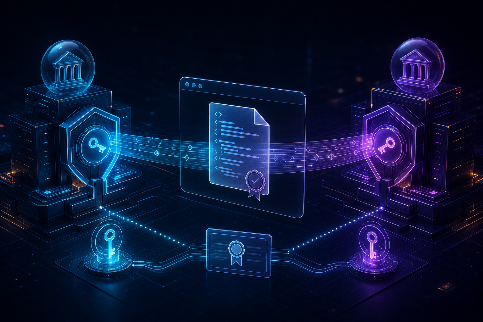 Federación SAML entre dominios corporativos con una assertion XML firmada y metadata confiable